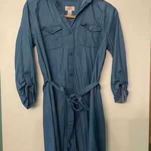 LOFT Indigo Denim Dress